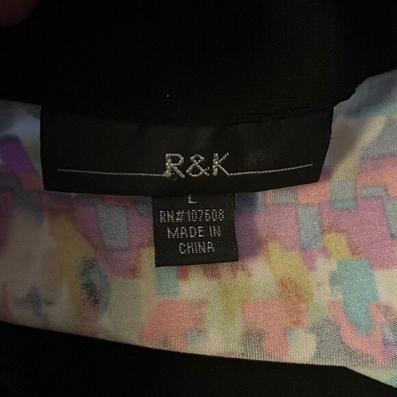 R&K large multi colored short‎ sleeve jacket (#2005) - Picture 3 of 4